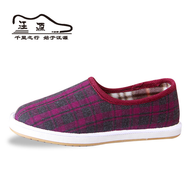 Women's shoes with fleece 2025 new spring and autumn middle-aged and elderly mothers with two cotton soft sole work shoes casual work walking shoes for women