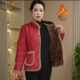 Mom plus a velvet shirt collar jacket Middle -aged and elderly women's autumn and winter short cotton coat lights, light, light warm little cotton jacket
