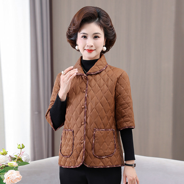 Middle -aged and elderly mother pretend to be a half -sleeved cotton clothing female vest in autumn and winter, bile thickened cotton jackets, loose horse clips in the cotton jacket
