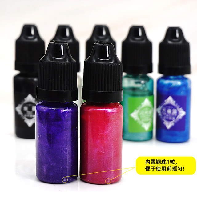 Mengchu handmade crystal drop glue pearlescent color essence AB gum resin pigment cat claw mahjong pendant DIY material