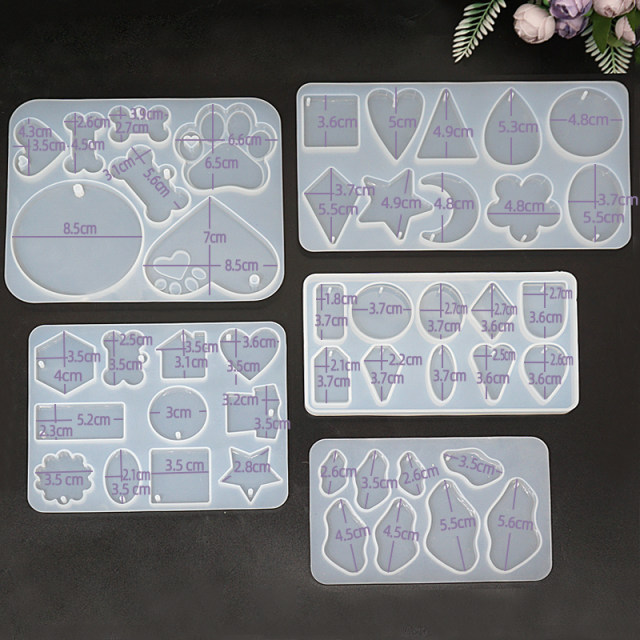 Crystal drop glue pendant hanging dried flower AB glue UV glue mirror silicone mold handmade DIY material tool
