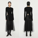JNBY/Jiangnan Buyi Spring and Autumn Skirt Mesh A-shaped Pleated Advanced Slim, Comfortable and Versatile 5O7D13610