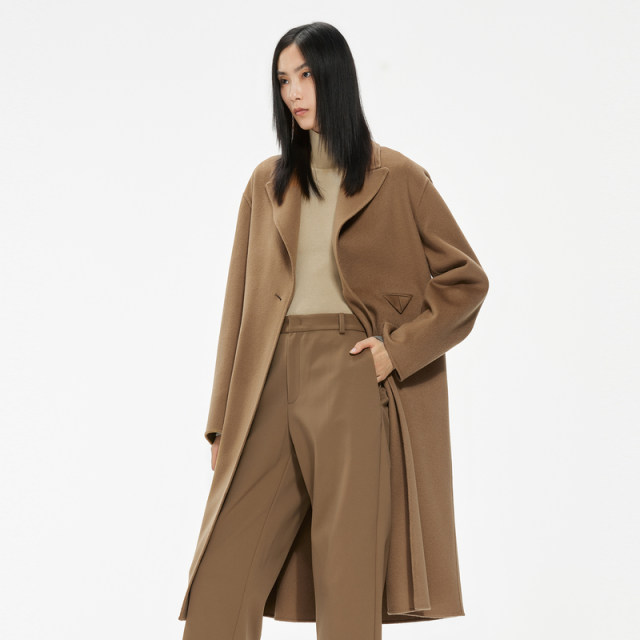 JNBY/Jiangnan cloth discount autumn and winter lapel double-sided wool coat 100% cashmere jacket slim body jacket for women