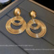 
Super flattering for a small face! Exaggerated metallic circle earrings, women’s personality, high-end, fashionable and temperamental geometric earrings