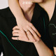 ZEGL designer soul mate couple ring pair ring female niche design gift for boyfriend