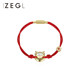 ZENGLIU Designer Year of the Ox Red Rope Bracelet Women's Autumn and Winter Niche Design Zodiac Year Bracelet Temperament Accessories