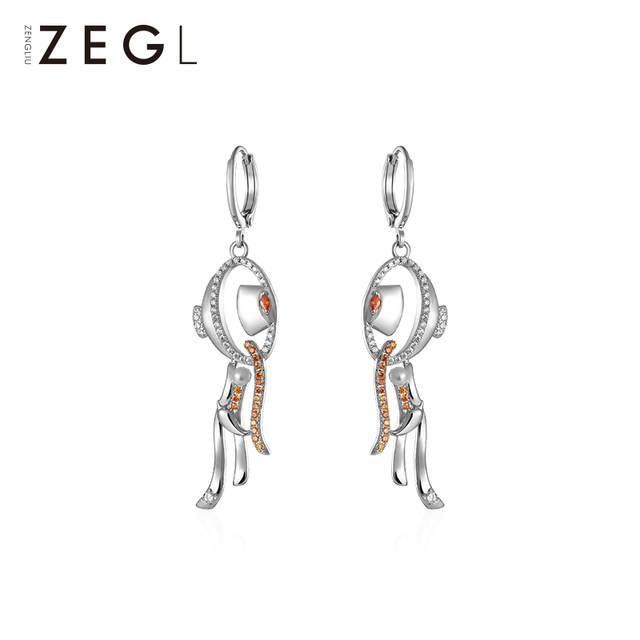 ZENGLIU designer creative hot pot earrings for women fun personality earrings niche design ear buckle ear accessories