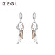 ZENGLIU designer creative hot pot earrings for women fun personality earrings niche design ear buckle ear accessories