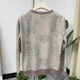 Fashionable mother autumn clothes floral long-sleeved knitted top noble mother-in-law clothes round neck T-shirt middle-aged and elderly women's base shirt