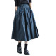 New spring and summer fat mm retro temperament plaid pocket large size belly-covering A-line skirt for women's elastic waist plaid skirt