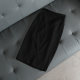 European and American retro new style slim and versatile elastic hip-pack skirt for women's sports yoga skirt black slit mid-skirt