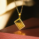 Saturday, Fu Gold Pendant Men's Women's Foot Gold Valuation 5G Gold Calculation, National Tide Wind Bad Pearl Wu Ji Gold Gift
