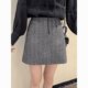 Iron diamond short skirt large size A-line skirt autumn and winter wool high waist slim hip cover skirt cover hips small fragrance skirt pants