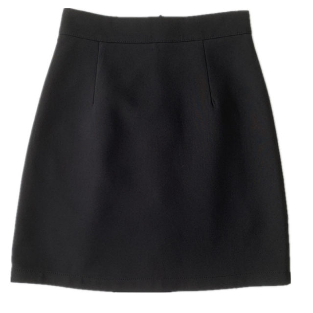 Boiled skirt female A -character skirt hip -step skirt, fat mm wild work black anti -walking suit professional skirt short skirt
