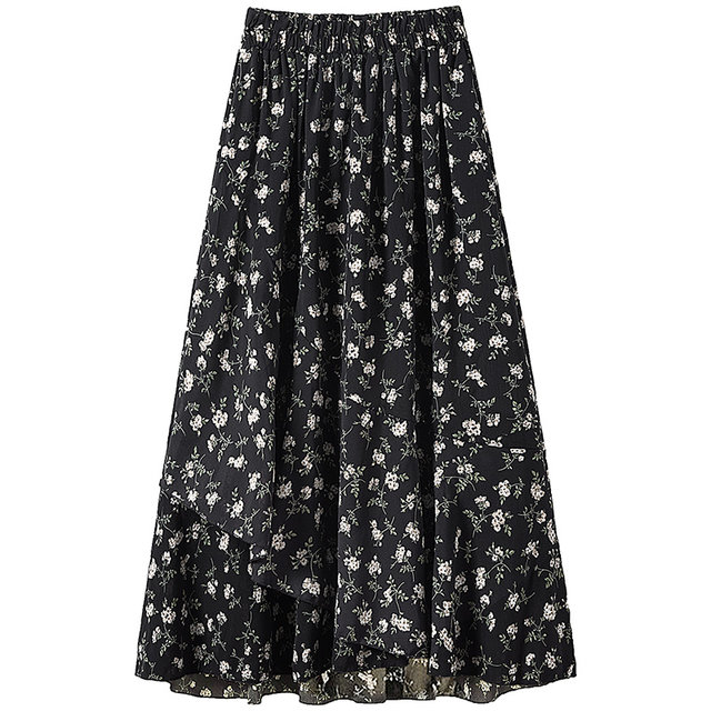 
Cypress House Floral Skirt 2025 Spring New Women's Fashion Sweet Pastoral Style Slim Mid-Long Skirt