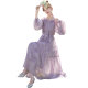 Cypress House round neck tea skirt 2025 spring new women's fashion retro splicing slim long-sleeved dress