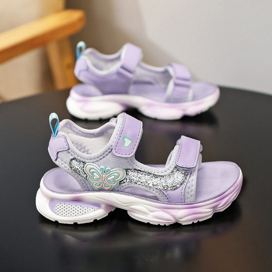 ABCkings girls casual sandals for summer new Korean style soft sole open toe sports medium-sized children girls beach shoes
