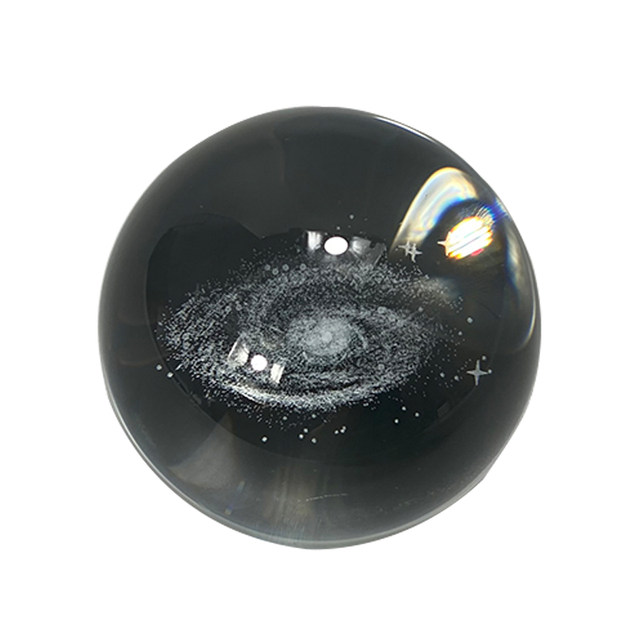 Milky Way Moon Crystal Ball Tabletop Ornament Ornament Healing Small Object Glass Ball Birthday Gift for Girls