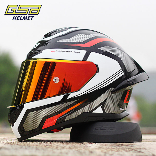 GSB motorcycle helmet full-coverage men and women large tail wing