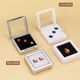 Jewelry storage box ring face naked stone box gem box plastic transparent glass color treasure box diamond display box
