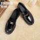 Yang Mi's same style as Sijiatu 2025 new Little Seagull Jazz Loafers Thick-soled Small Leather Shoes EEZ22CA5