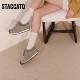Scatto 2025 new winter retro furry shoes plus velvet warm deep-mouth shoes flat shoes women's shoes J2575DM5