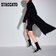 Scatto's new French retro Mary Jane shoes thick heel square toe shoes silver women's D6897CQ3