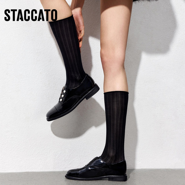 Sijiatu 2025 new British style retro oxford shoes thick heel black leather shoes women's shoes J5310AM5
