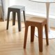 Plastic stool thickened household extra thick modern simple stackable long sitting comfortable chair high round stool bench