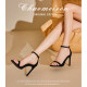 High heels for women's summer sandals 2025 new fashion fashion internet celebrity Roman one-line buckle sexy stiletto shoes