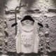 Korean style 2025 summer new three-dimensional printed letter knitted solid color vest suspender short T-shirt women's top