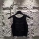 Korean style 2025 summer new three-dimensional printed letter knitted solid color vest suspender short T-shirt women's top