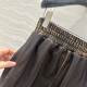 Japanese new versatile retro old sheepskin elastic high waist H-shaped side zipper small A-line short skirt
