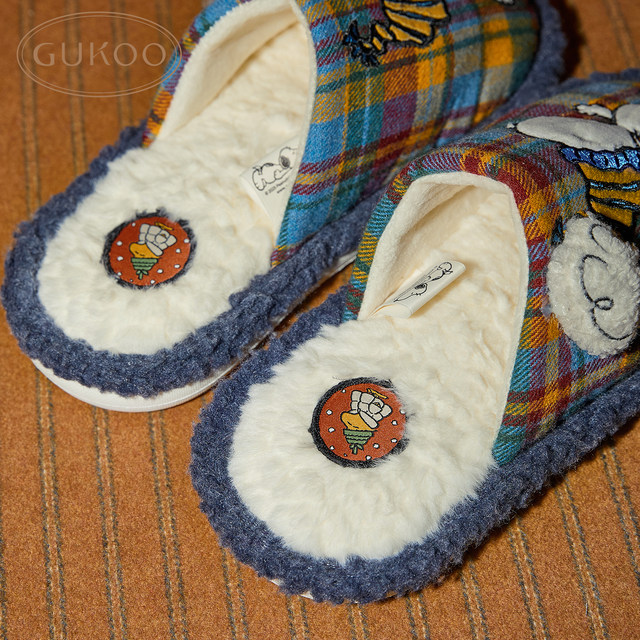 
Gukoo/Fruit Shell Slippers Women's Winter Snoopy Joint Brand New Style Plush Wear Warm Women's Home Cotton Slippers