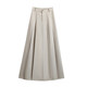 New summer large-size suit pleated skirt for women with fat MM high waist straps to show slim temperament mid-length A-line skirt