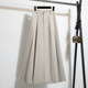 New summer large-size suit pleated skirt for women with fat MM high waist straps to show slim temperament mid-length A-line skirt