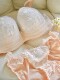 Japanese large size large cup Fairy orange pink stereo underwear set CDEFGH cup large bras big bra