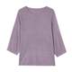 Middle-aged mother's autumn new three-quarter sleeve sweater for women loose plus fat plus size thin top base T-shirt
