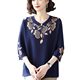 
Middle-aged and elderly women's clothing 2025 spring and summer new large size knitted tops, fashionable fat mothers, loose slimming ice silk T-shirts