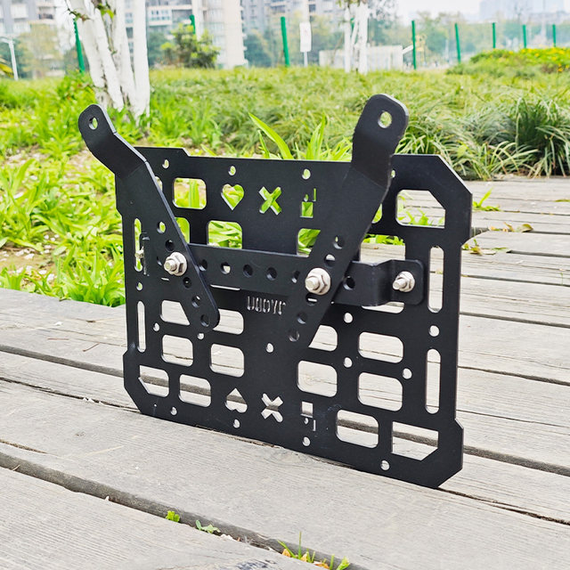 Motorcycle modified side box bracket side pack tactical expansion rack electric vehicle side pack fixed hanging plate tail rack accessories