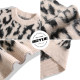 BOYUE Boyue imitation mink hair niche design leopard print sweater American fashion brand fashion casual sweater men and women