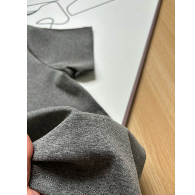 Universal ~! Simple basic solid color TR slim fit right shoulder style round neck short-sleeved stretch cotton T-shirt for women