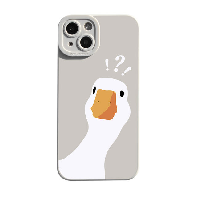 Question mark duck iPhone 16 phone case 15 Apple 14 promax original 13 Klein blue 12 suitable for 11 sets x creative personality xr internet celebrity hot model xs fun 8plus cute 7p new model