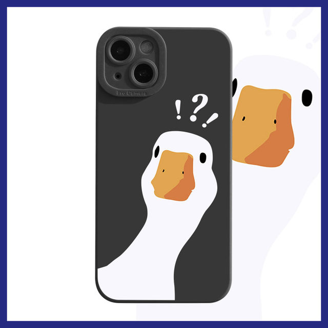 Question mark duck iPhone 16 phone case 15 Apple 14 promax original 13 Klein blue 12 suitable for 11 sets x creative personality xr internet celebrity hot model xs fun 8plus cute 7p new model