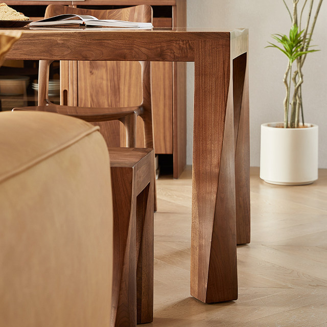 North American black walnut dining table designer solid wood table home ...