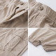 Men's khaki velvet pants men's 2025 new thickened trousers winter warm men's trousers legged overalls