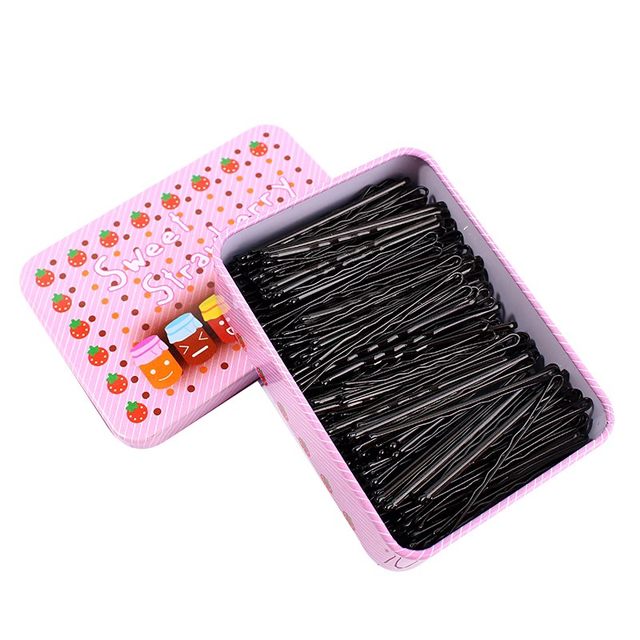 One-line clip black hair clip markless makeup artist special wire clip invisible small clip hair clip fixed stick
