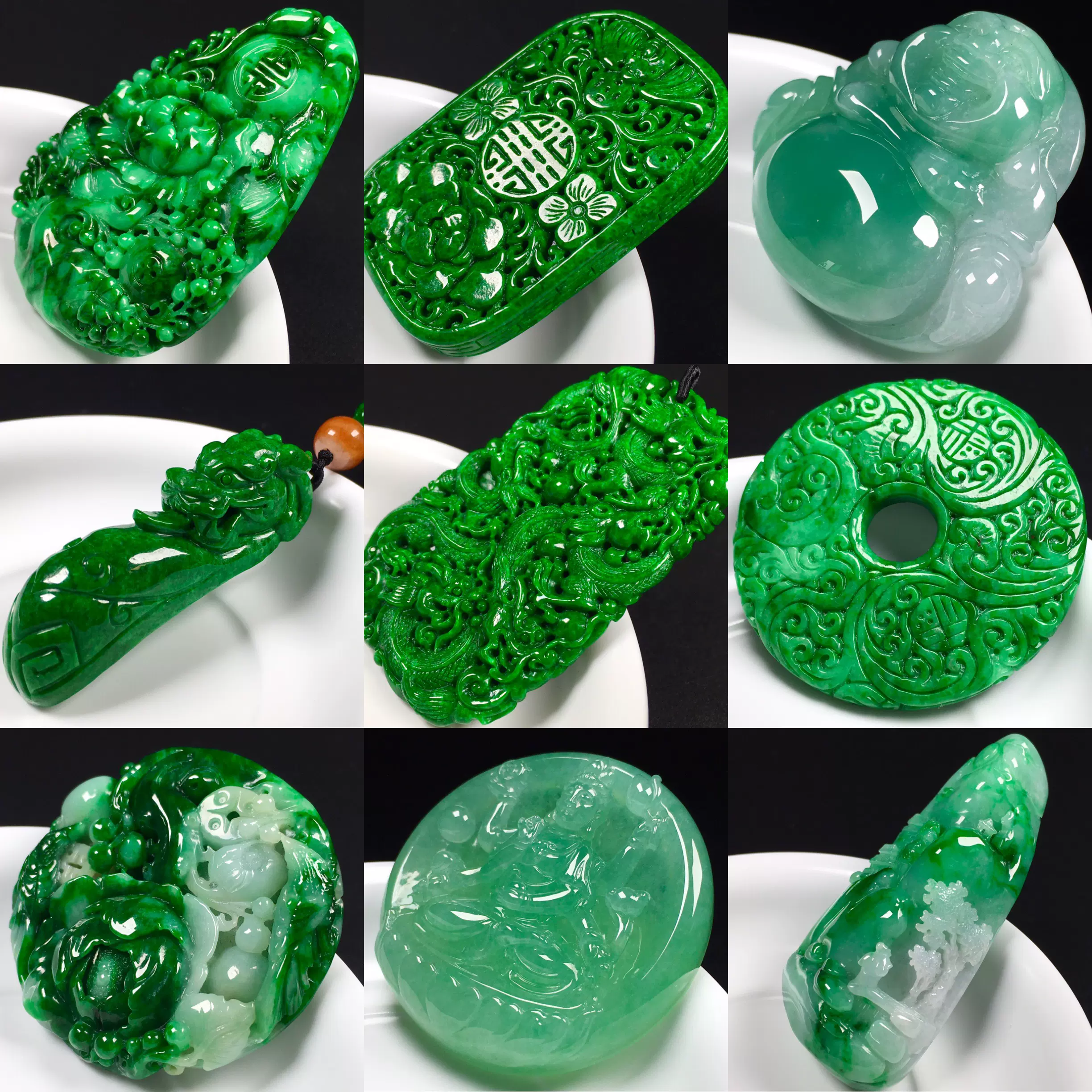 翡翠花青雕花 新人首单立减十元 21年12月 淘宝海外