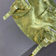 American hot girl three-dimensional large pocket work skirt summer dress fashionable green slim A-line hip denim skirt
