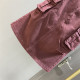 Burgundy pocket work skirt for women 2025 spring mid-length high waist cover hips and make them look slimming A-line one-step skirt ins